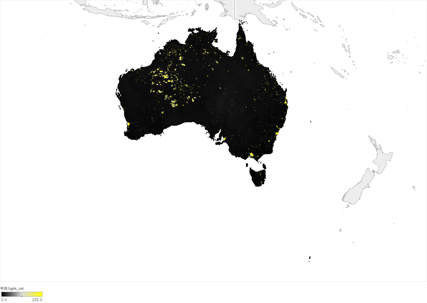 night-time light intensity