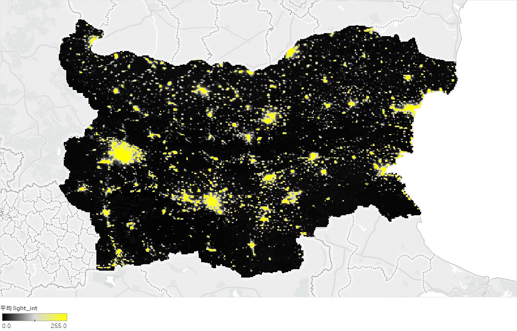 night-time light intensity