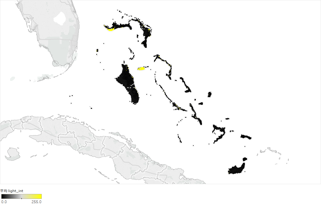 night-time light intensity