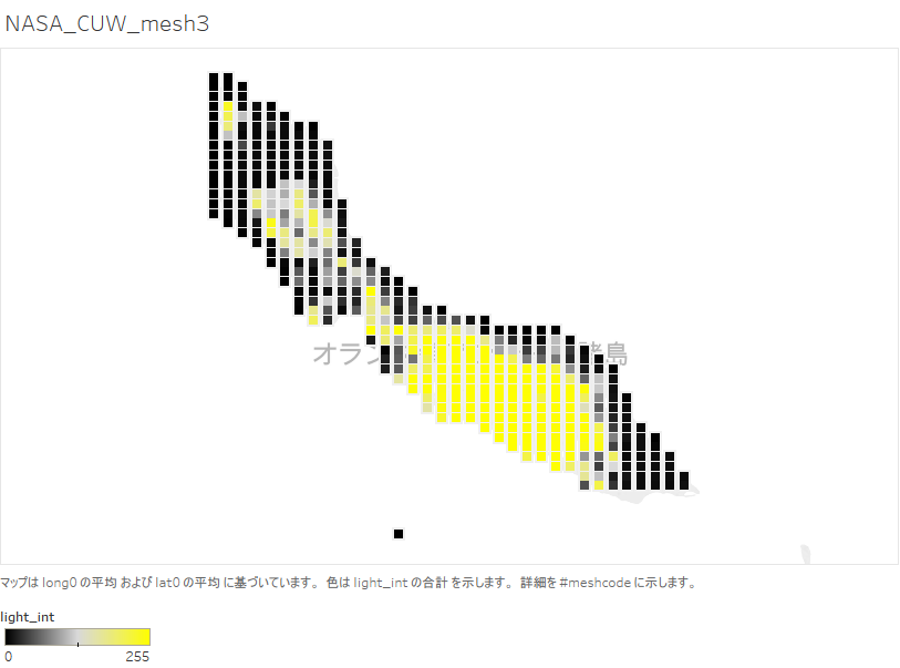 night-time light intensity