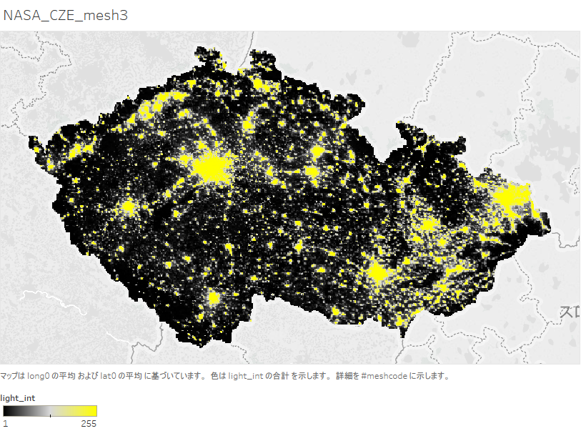 night-time light intensity