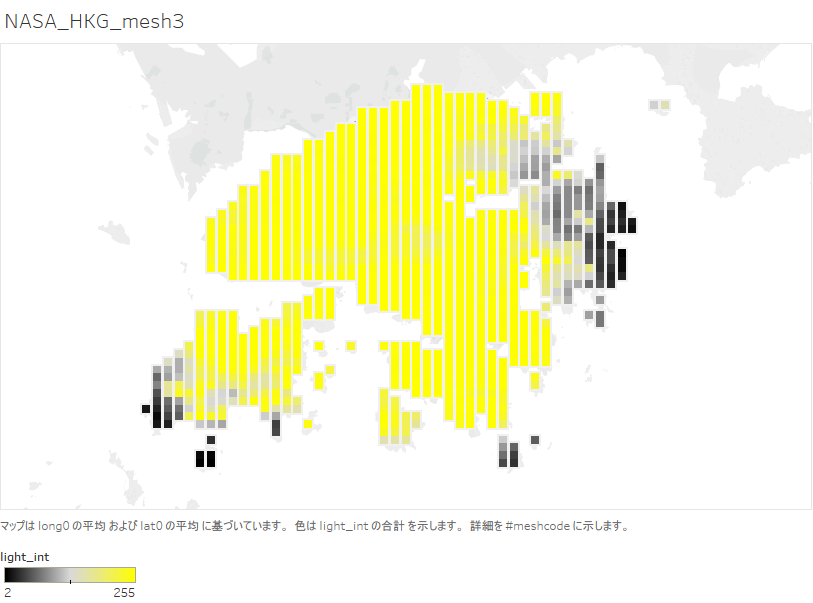 night-time light intensity