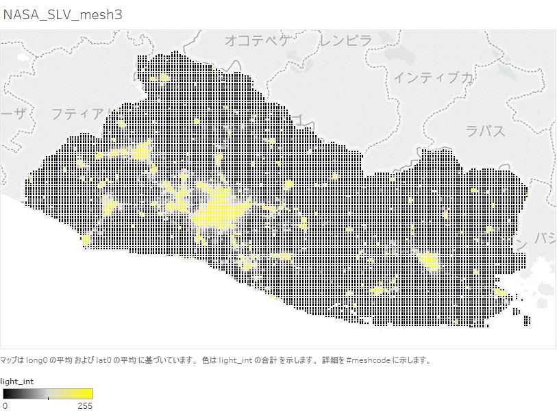 night-time light intensity