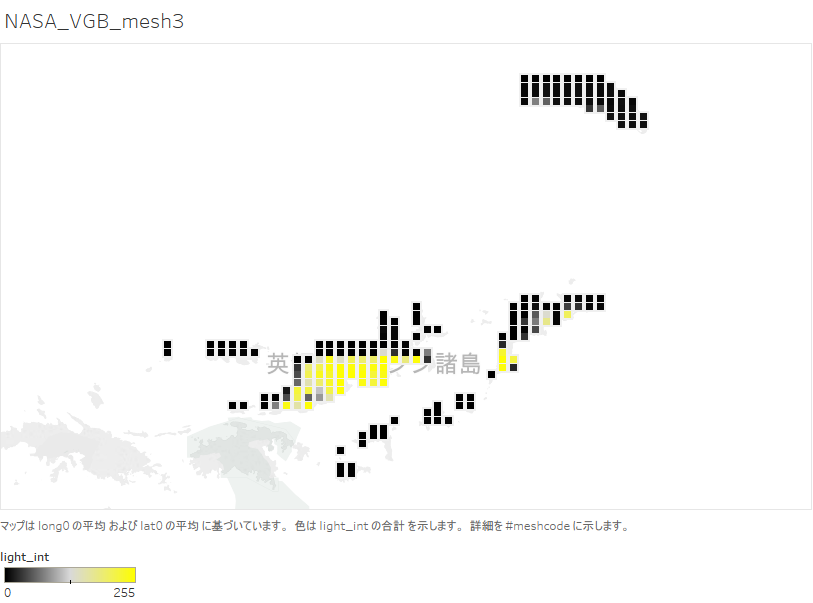 night-time light intensity